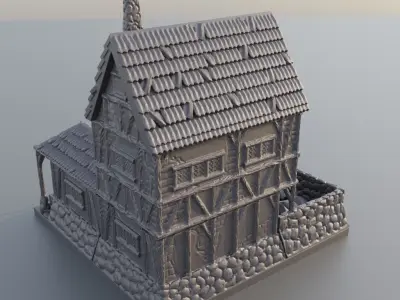 Mason House Tabletop Terrain 25 mm 3D print model