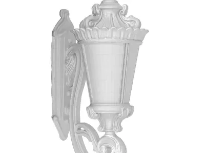 Outdoor forged classic wall lamp lantern sconce streetlight 3D model