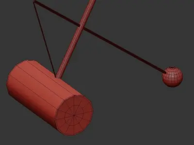 ed049 gold table lamp with metal base 3D model