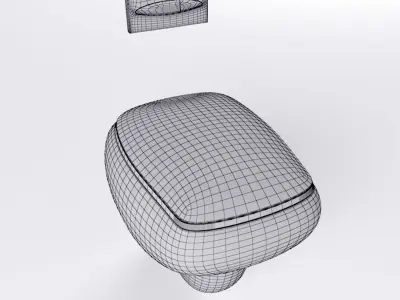 Wall Hung Designer Toilet 3D model