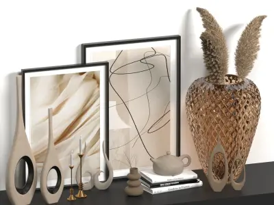 Decorative set 01 3D model 32