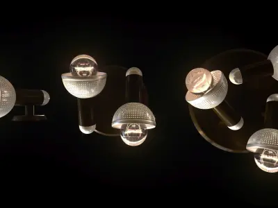 90s Lamps Set 3D model