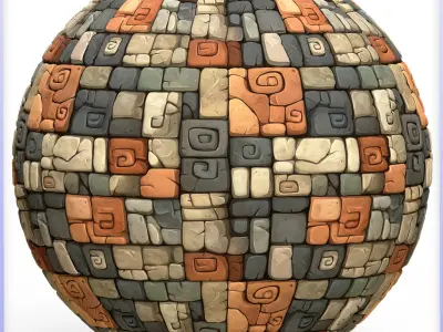  Stylized Wall Seamless Texture Texture 3