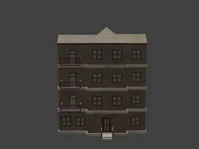 House Model 2 building Low-poly 3D model
