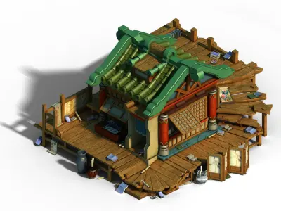 Game Gang Building - Junior College 3D model