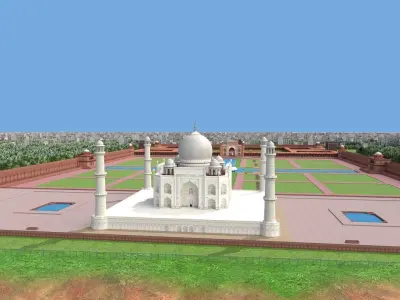 Taj mahal Low-poly 3D model