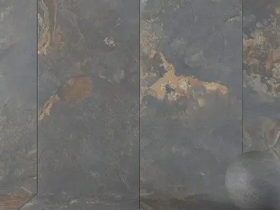 Stone Wall Tiles Kayah Rust 120x270 Set 2 Texture