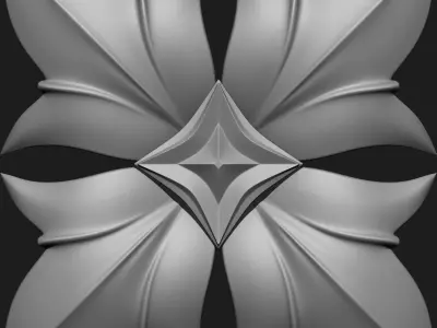 Square rosette 011 3D model