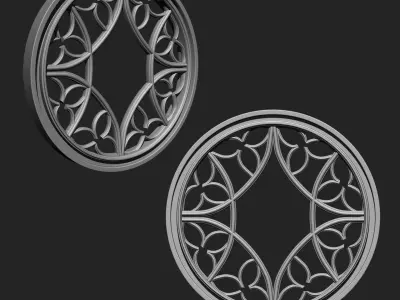 Gothic Window Collection IMM Brush Pack 10 in One 3D model