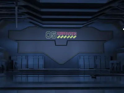 spaceship space station futuristic sci-fi fantasy 3D model