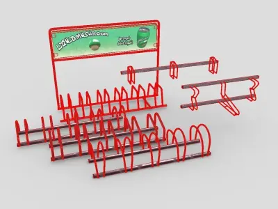 Bicycle Stand Pack Low-poly 3D model