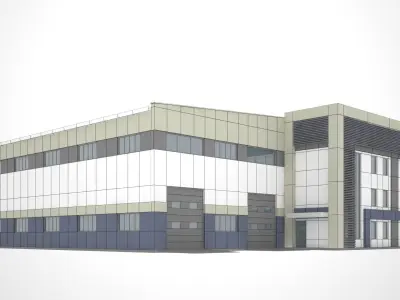 Warehouse Low-poly 3D model