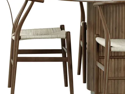 Giselda table Uish chair 3D model