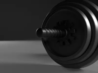 2 Dumbbell two dumbbells Low-poly 3D model