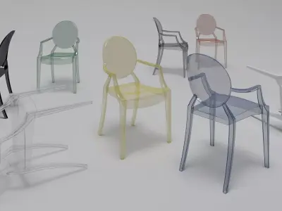 Philippe Starck Kartell Louis Ghost chair 3D model