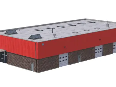 Industrial Building 16 Low-poly 3D model