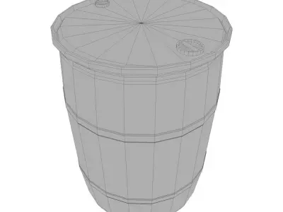 Oil Drum Free low-poly 3D model