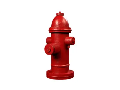 Fire hydrant Low-poly 3D model
