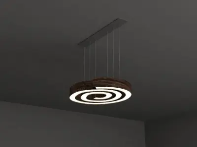 Spiral ceiling lamp Free 3D model