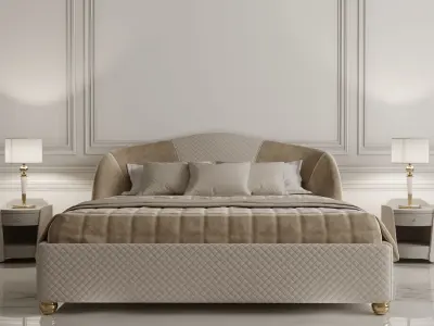 Bed neoclassic styl 3D model