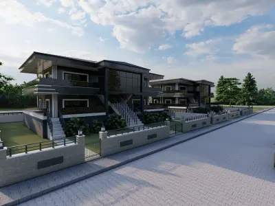 Villa Garden  3D Model - Mansion  3D model