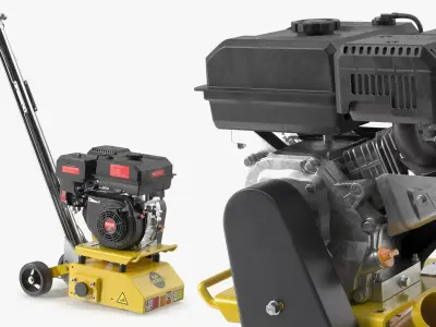  Tomahawk Concrete Scarifier Gas Powered Yellow 