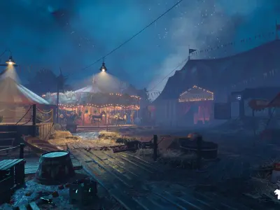 The Carnival Environment Low-poly 3D model