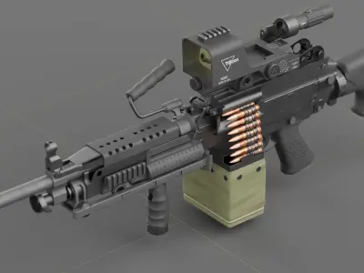 FN Minmi MK3 with MGRS Low-poly 3D model