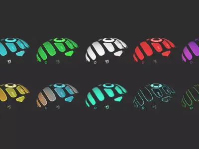 10 Scifi Parachute A Collection - Character Accessories Design 3D Model Pack