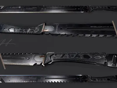 Sci Fi Sword Low-poly 3D model