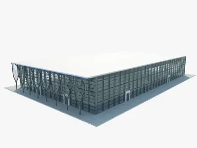 Exhibition Hall exterior and interior 18 3D model