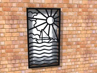 REJA 3D INSPIRADA EN EL MAR - FENCE 3D model