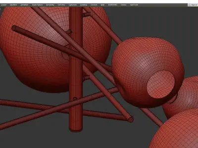 Regina Andrew Molten Glass Chandelier 3D model