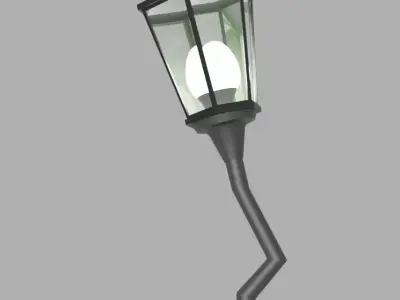 Street light Low-poly 3D model