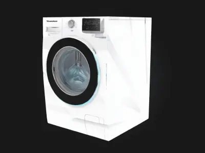 Washer Whirlwind  Dynamic Spin with Retro-Futuristic Flair 3D model