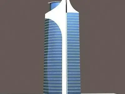 Tall Modern Glass Building 135 3D model