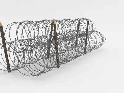 Barb Wire Obstacle 3D model