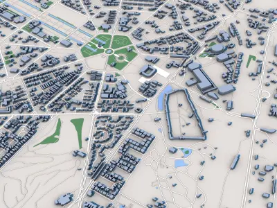 New Delhi City India 3D model