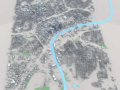 Nashville City Tennessee USA 3D model