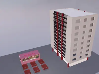 container coffee shop 3D model get