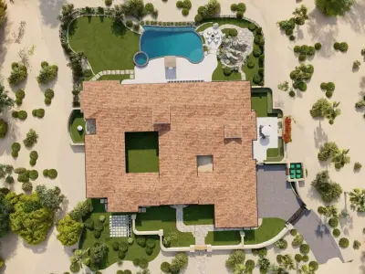 Garden Landscape 3D Model - SketchUp and Lumion Scene  3D model