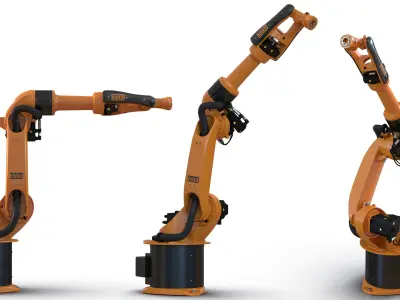  KUKA KR-16 L8 Industrial Robotic Arm Rigged for Cinema 4D 