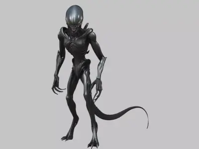 Xenomorph Stalker Low-poly 3D model