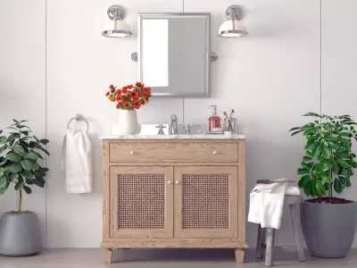 Modern cabinet bathroom 3D model