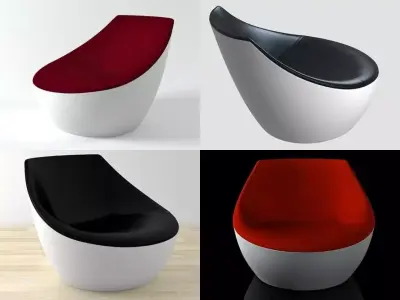 Orbital four different chairs 3D model