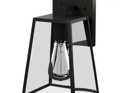 Mcdonough Beveled Glass Outdoor Wall Lantern 3D model