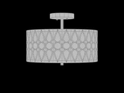 Aaru Fabric Semi Flush Mount MK3 3D model