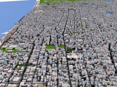 Gaza City 2021 3d model Low-poly 3D model