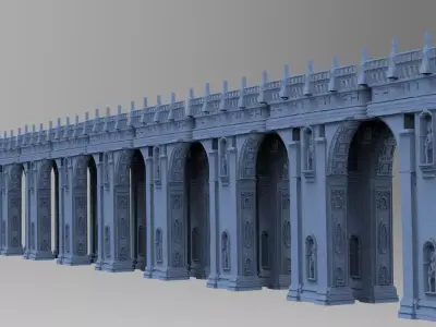 Bridge medieval fantasy 3D model