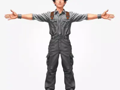 Adventurous Explorer model pack Low-poly 3D model